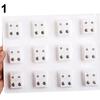 Lady's 12Pairs Metal Ear Studs Earrings for Piercing Machine Ear Piercing Tool Kit