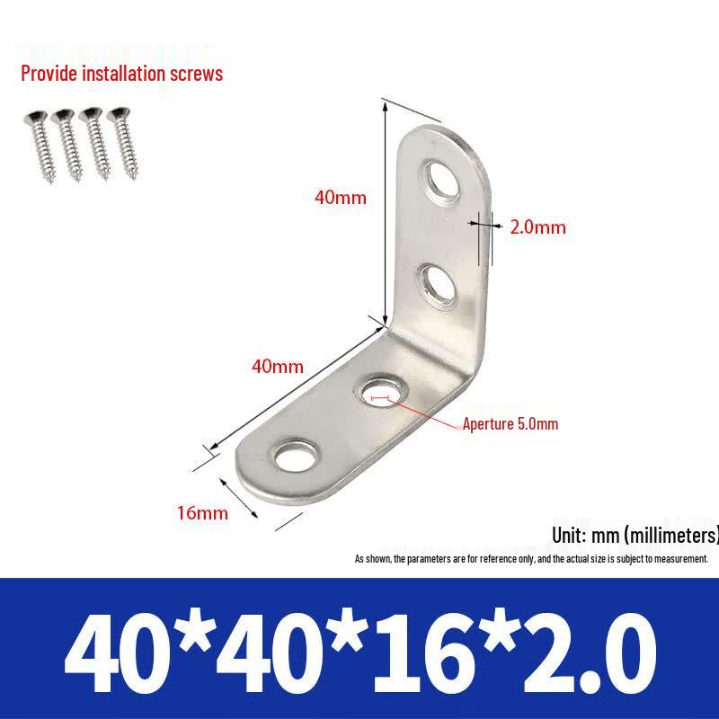 Guwanji 90-Degree L-Shaped Angle Brackets 40x40x16mm