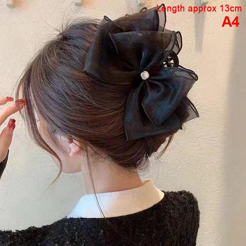 Retro Large Butterfly Clouds Mesh Hair Clips Ponytail Shark Grab Clip Girls Gift Hair Accessories