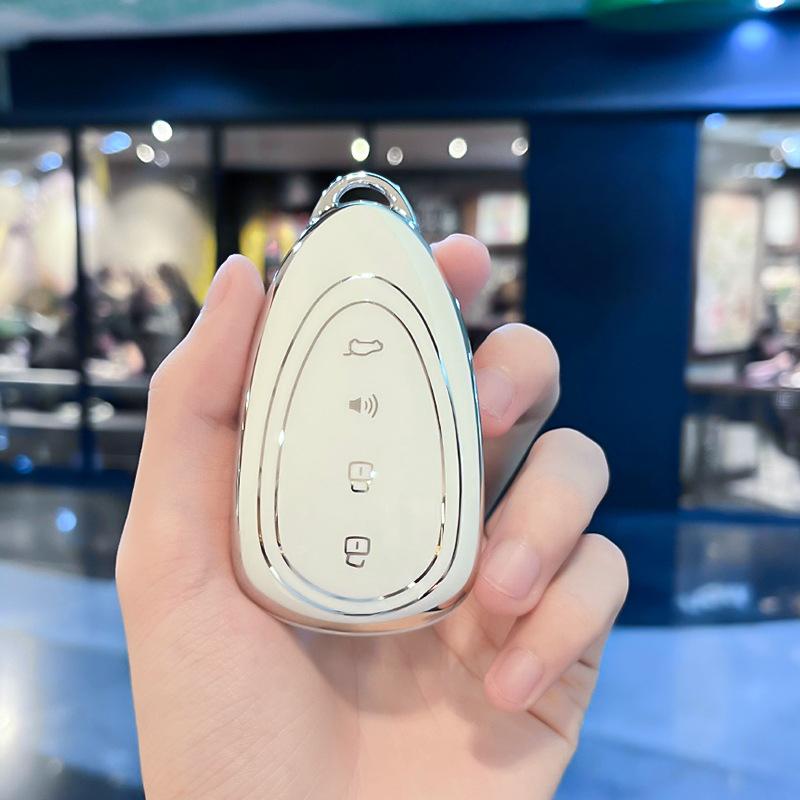 For WEY TPU key cover 23 Coffee 01 LatteDHT-PHEV WEY 07 80 Car Key Decorative Modification All-inclusive Protective Case