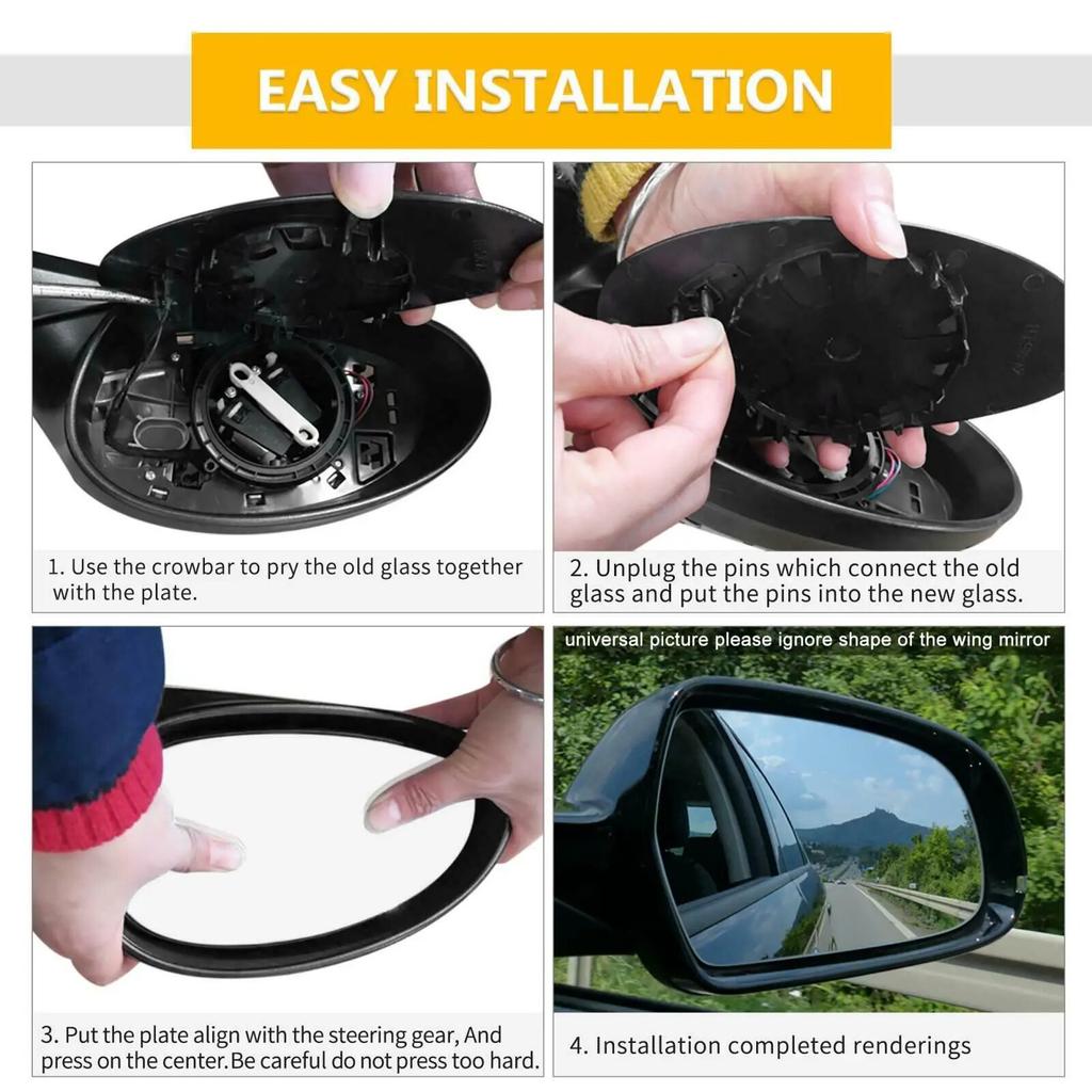 Right Side Wing Rearview Mirror Glass Blind Spot Heated for Mercedes-Benz C,E,S,GLC Class W205 W222 W213 X253 2013-