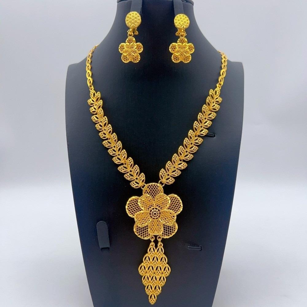 Gold Tone 24k Gold Color Jewelry Luxury Bridal Jewelry Sets for Women