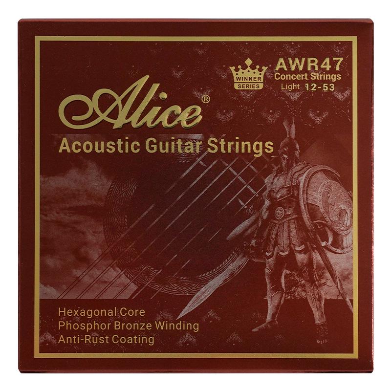 Alice AWR47 Phosphor Bronze Coated Folk Guitar Strings - Set of 6