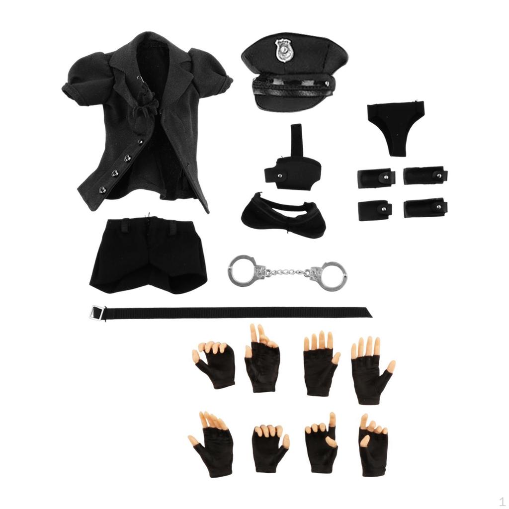 1/6 Scale Female Police Uniform Cosplay Clothes Model for 12" Action Figures