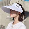 Outdoor Breathable Wide Brim Ladies Sports Hat Empty Top Suncap Summer Sun Cap Beach Cap Visor