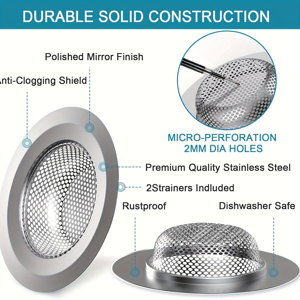 Stainless Steel Sink Drain Strainer Kitchen Sink Anti Clogging Drain Strainer Sink Floor Drain Anti Clogging Magic Anti Odor