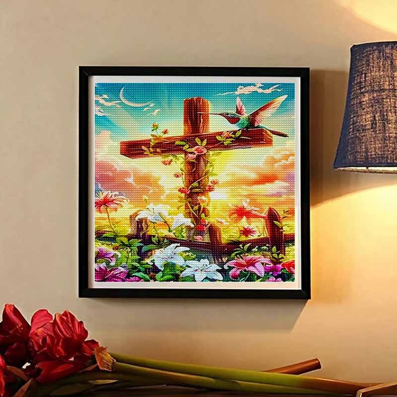 New Arrival 5D DIY Full Circle Diamond Painting "Cross" Embroidery Cross Stitch Home Decor Gift