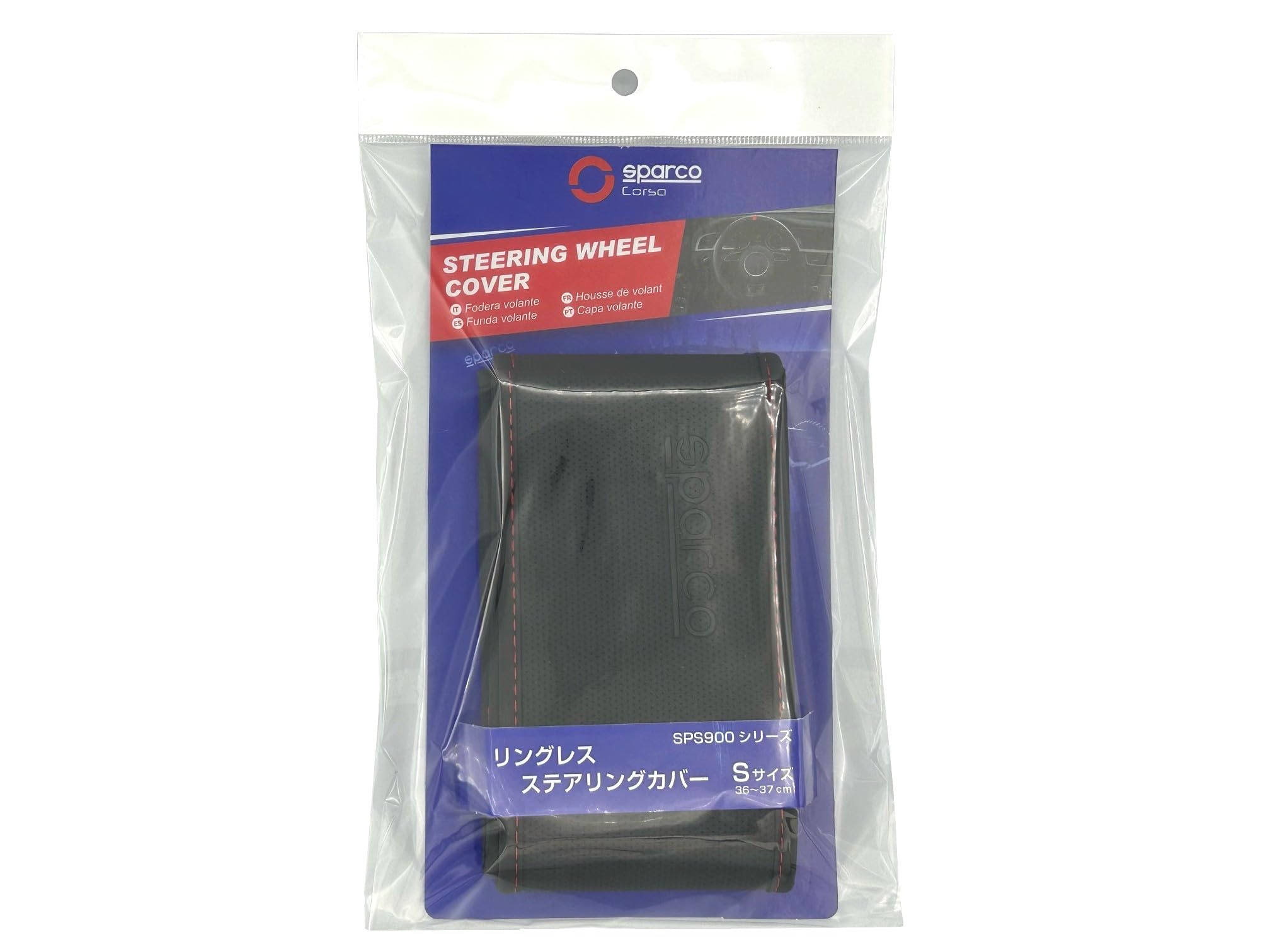 

SPARCO-CORSA Ringless Steering Wheel Cover, Size S, SPS900BKR_J