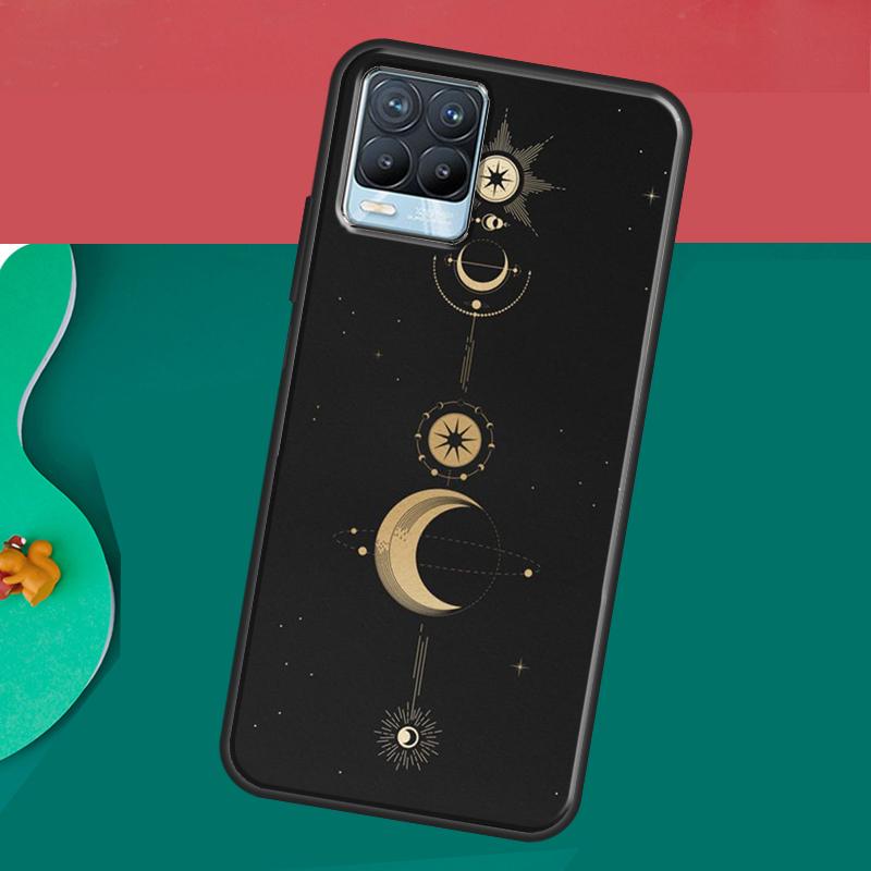 Galaxy Moon Stars Phase Totem Art Case For Realme 10 9 11 Pro Plus GT Neo 5 2T 3T C11 C15 C21Y C25s C30 C31 C33 C35 C55 Cover