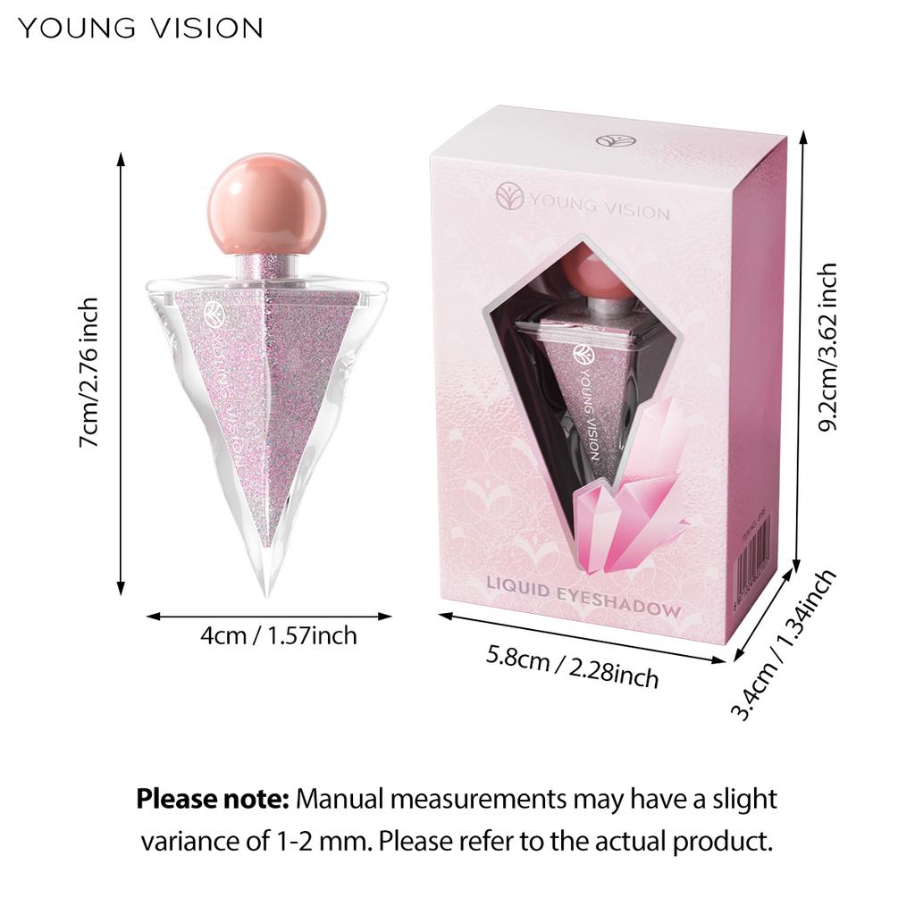 6-kleurige Driehoek Vloeibare Oogschaduw, Parelmoer Fijn Glitters, Heldere en Glanzende Vloeibare Oogschaduw, Gezichtsmake-up, Roze Paarse Sexy Oogschaduw