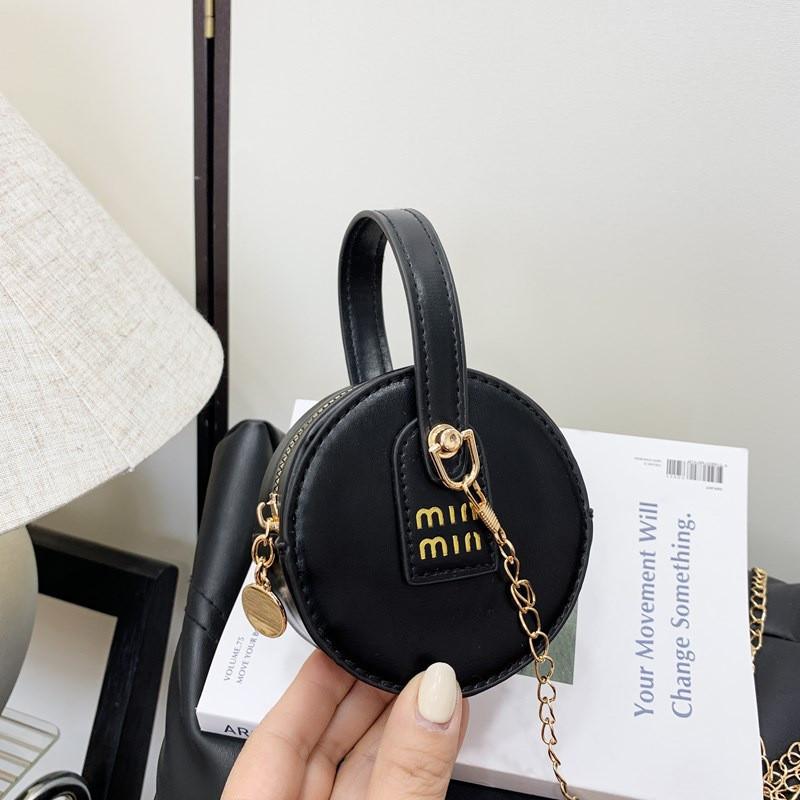 Children Color Solid Cartoon Crossbody Bag Cute Design Polyester Lining Girls