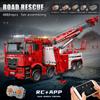 MOULD KING 17027/17028 Technical Building Blocks RC Motorized Fire Rescue Vehicle Toys MOC Bricks Car Model Kids Christmas Gifts