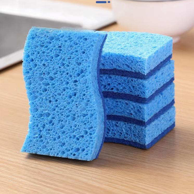 Natural Wood Pulp Dishwashing Sponge, Water-Absorbent Scouring Pad, Magic Eraser for Kitchen Cleaning
