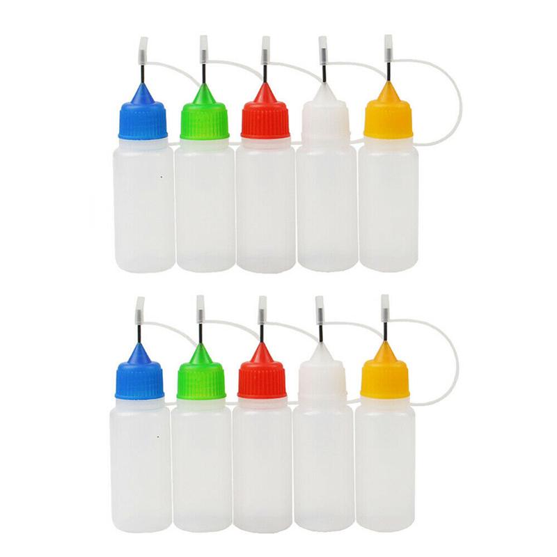 5 Pcs 30ml Plastique de Bouteille de précision colle vide Flacon compte gouttes en Flacons à Aiguille bouteille de pour le bricolage Craft pour Quilling Colle Bouteille d/'aiguille