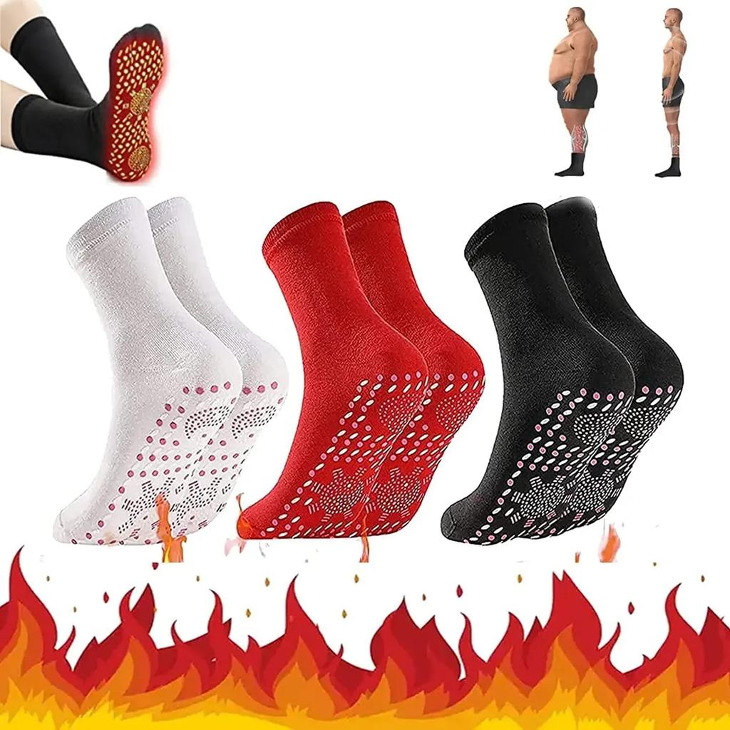 5Pairs Tourmaline Health Health Sock Thermotherapeutic Socks Self Heating Socks Men Women