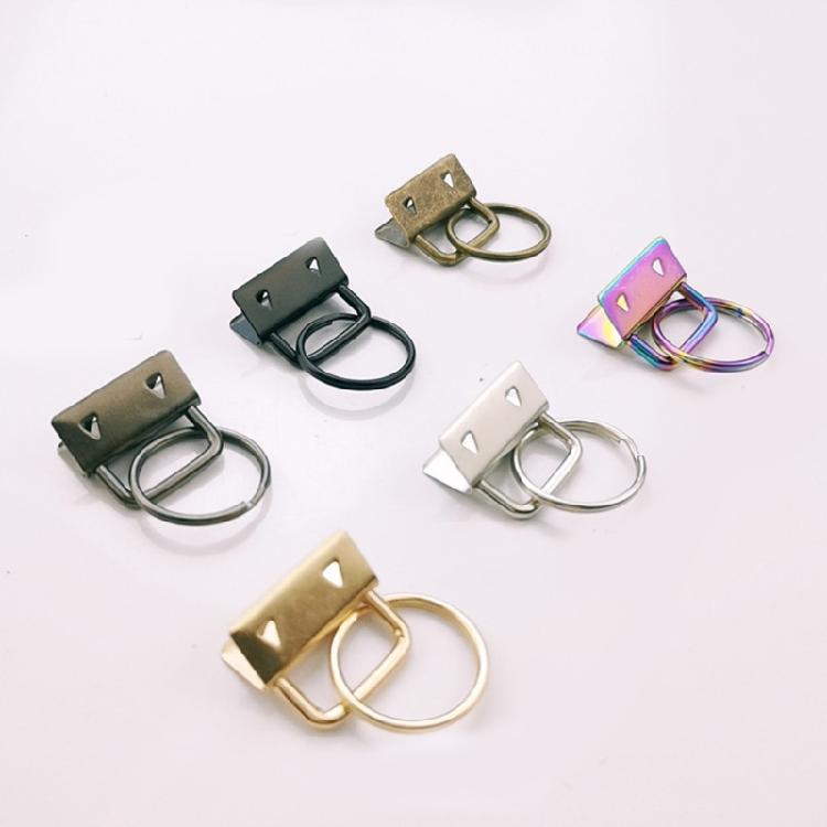 0.98Inch 49PCS Keychain and Wristlet Clamp for Key Fob Hardware with Pliers Tool