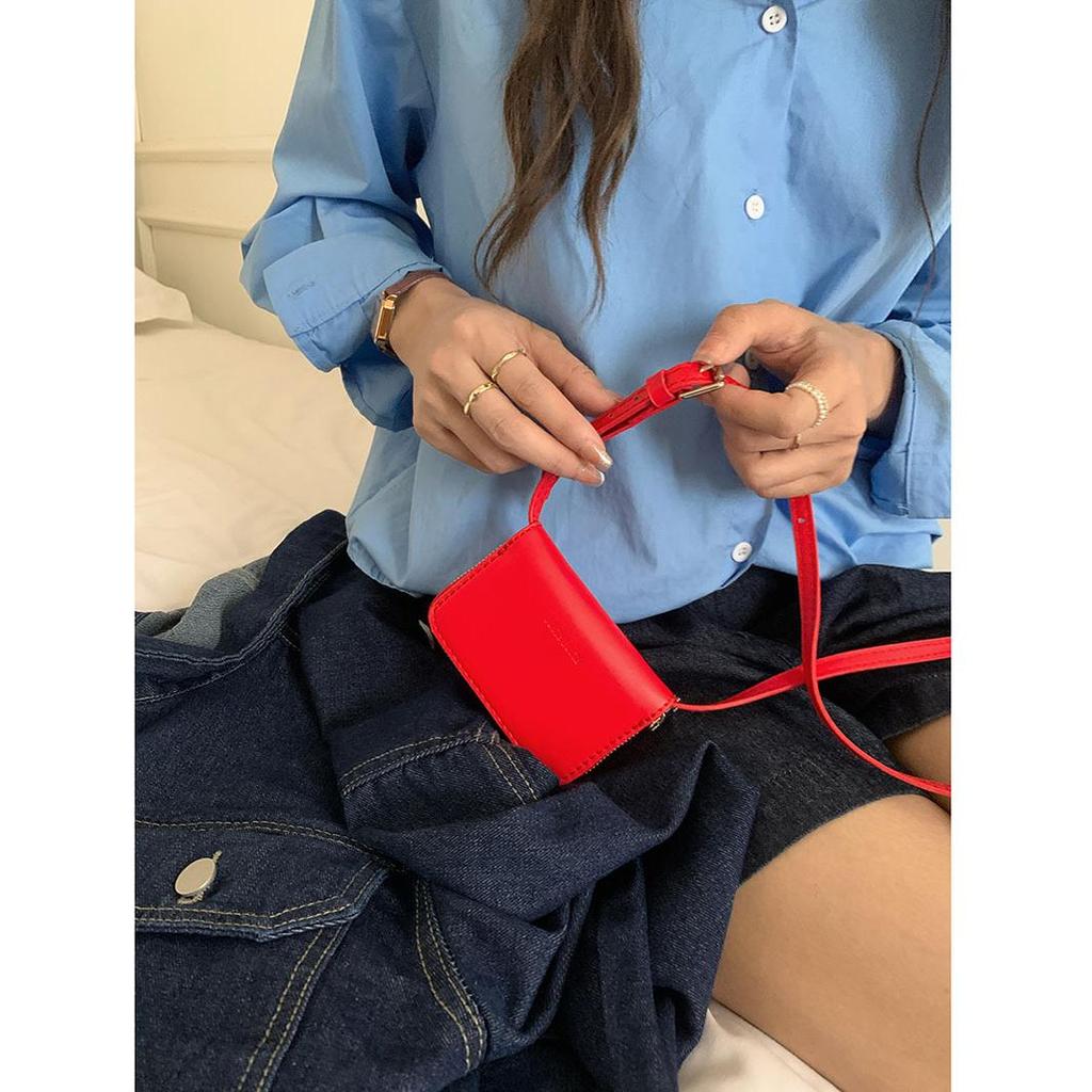 Zipper Ladies Crossbody Bag Comfortable Multi-color Small Card Bag Handbag Portable Messenger Bag Women