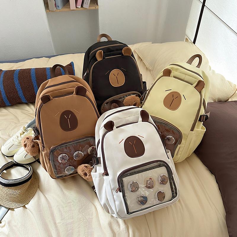 Large Capacity Backpack Student Cartoon Schoolbag Children Lightweight Backpack