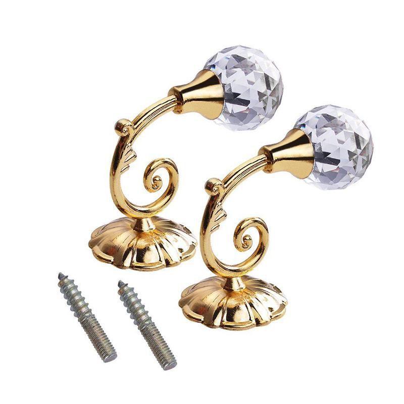 Große Metall Kristallkugel Vorhanghaken Quaste Wand-Halteband Halter Aufhänger