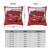 Custom Fashion Lightning McQueen Cartoon Cushion Cover 45x45cm Soft Pillow for Sofa Square Pillowcase