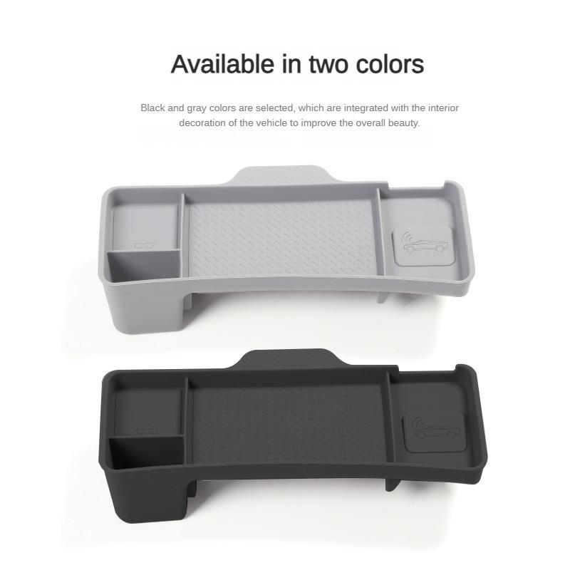For Tesla Model 3 Highland 2025 Dashboard Storage Tray Silicone Instrument Panel Screen Rear Organizer Tissue Box Center Console