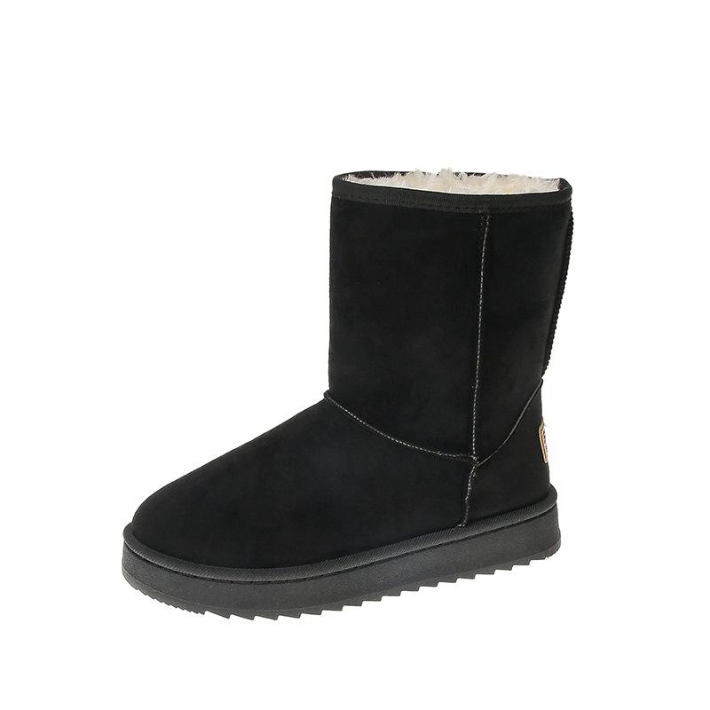 HEISS 2026 Winter Neu Hoher Schaft Mode All-Match Warm Dicke Schneestiefel mit Schleife Schneestiefel Damen Flachabsatz Schneestiefel