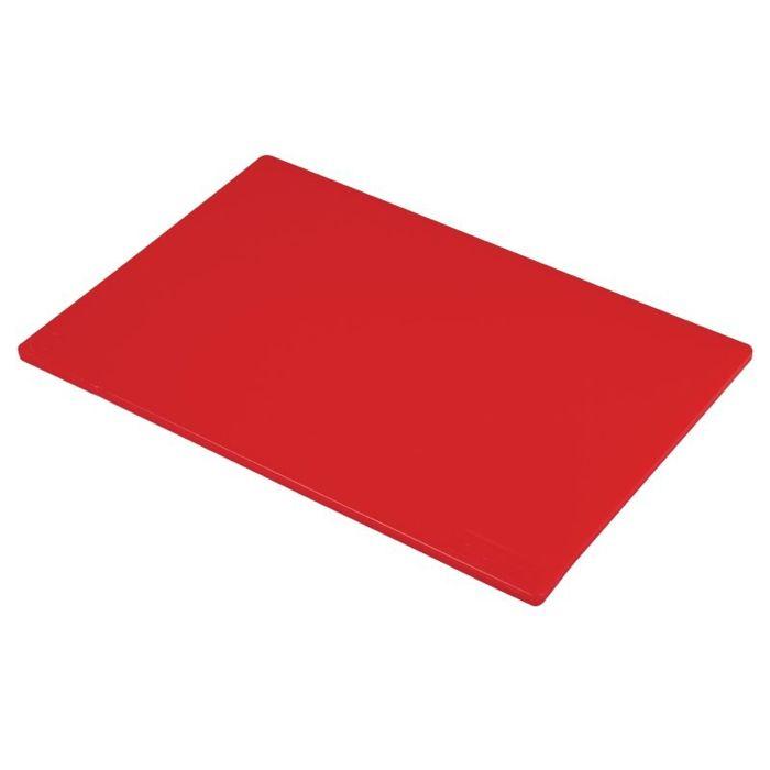 Planche à Découper - Hygiplas - 450 x 300 mm - Polyéthylène - Rouge - Compatible Lave-Vaisselle