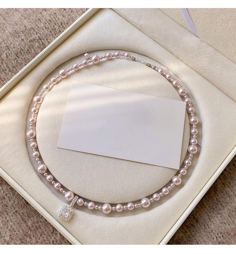 Koreaanse Retro Parel Strass Kwast Choker met Bloem Strik Design
