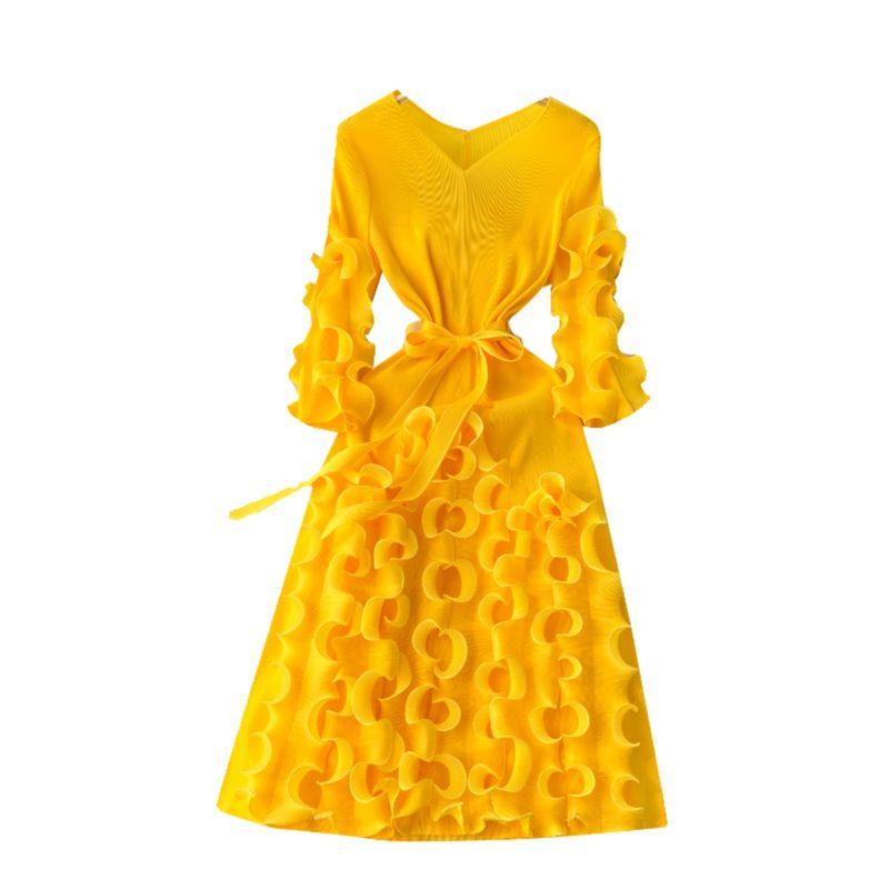 Design Three-Dimensional Ruffles Niche Style Exquisite Dress