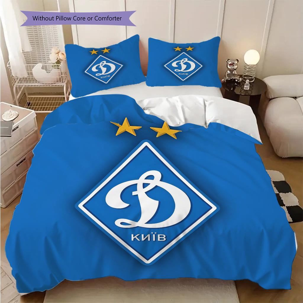 Dynamo Kyiv Pattern Bedding Quilt Set Quilt Cover Pillowcase Home Decoration Birthday Gift (1 * Duvet Cover + 2 * Pillowcase, Without Core)