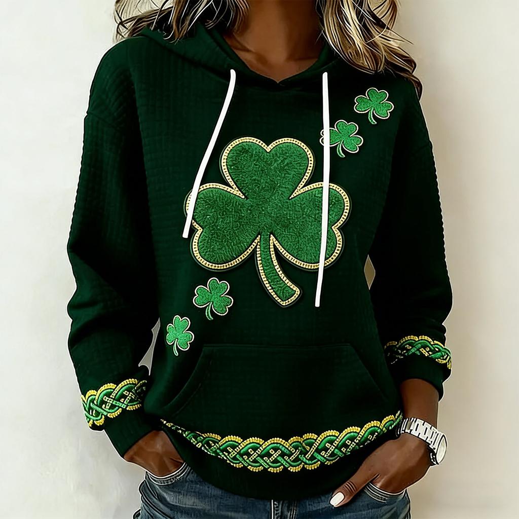 Women'S St. Patrick's Day Sweater Cute Fun Patrick's Day Sweater Spring  Long Sleeve Knitted Sweater