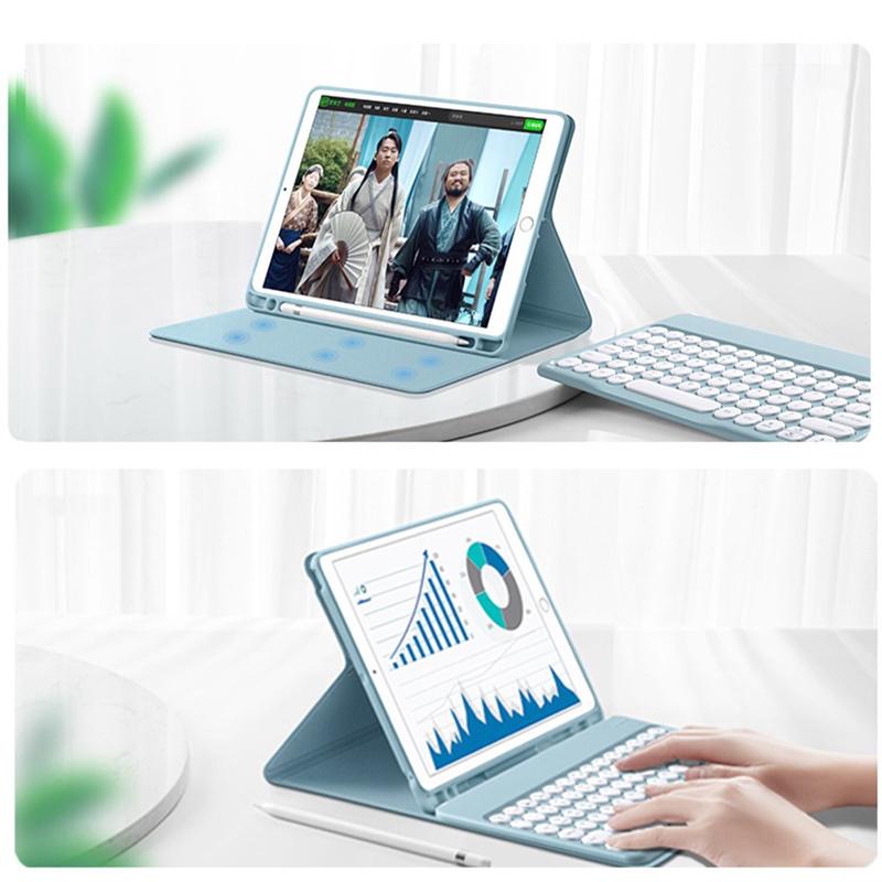 Etui na iPad Mini 6 2021 8,3 cala z klawiaturą, magnetyczna okładka na iPad Mini 4 5, składane inteligentne skórzane etui, klawiatura bezprzewodowa