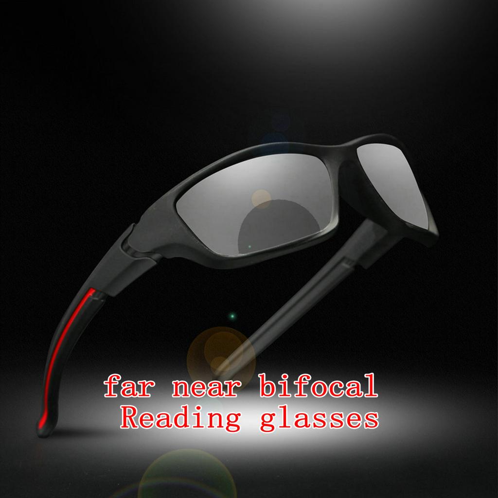 Bifocal Progressive Multifocal Reading Glasses Men's Adjustable Vision Bifocal Sun Photochromic Outdoor Presbyopia Sunglasses NX