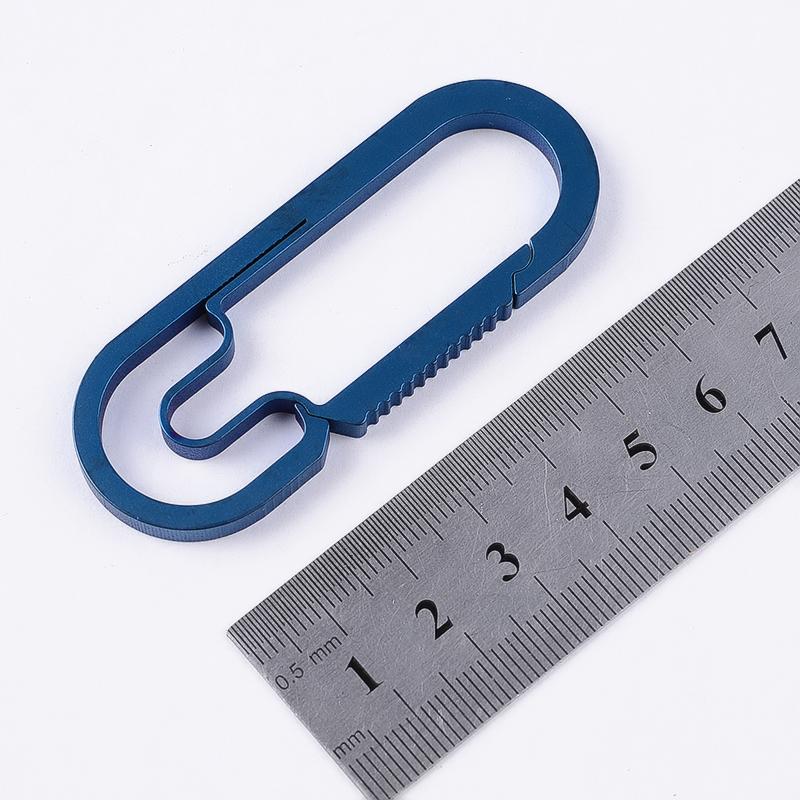 Titanium Alloy Keychain EDC Carabiner Metal Fast Buckle Key Holder Lightweight Keychain Equipment Maximum Weight 25KG