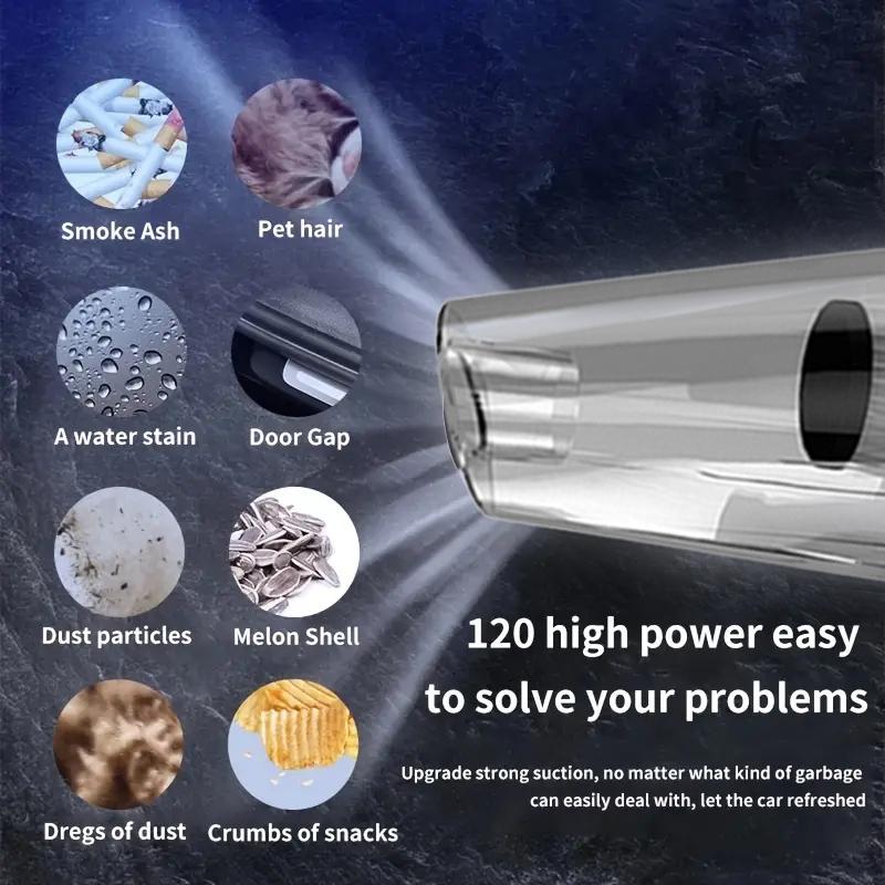 Wireless Car Vacuum Cleaner High-power Handheld Vacuum Cleaner Strong Suction Dual Use For Car & Home