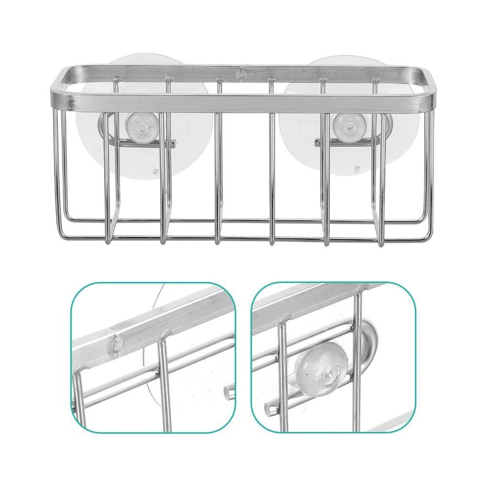 Silver Sink Draining Sponge Holder Rustproof Sink Sponges Holder Liquid Drainer Rack  Kitchen