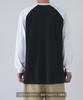 IMPROMES Casual SIDEWAYSTANCE Men's Long Sleeve Raglan T-Shirt In Sumikuro and White
