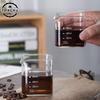 90/120ml Square Espresso Measuring Cup With Scale Transparent Single Mouth Milk Jug Coffee Supplies Glass Kitchen Measure Mug