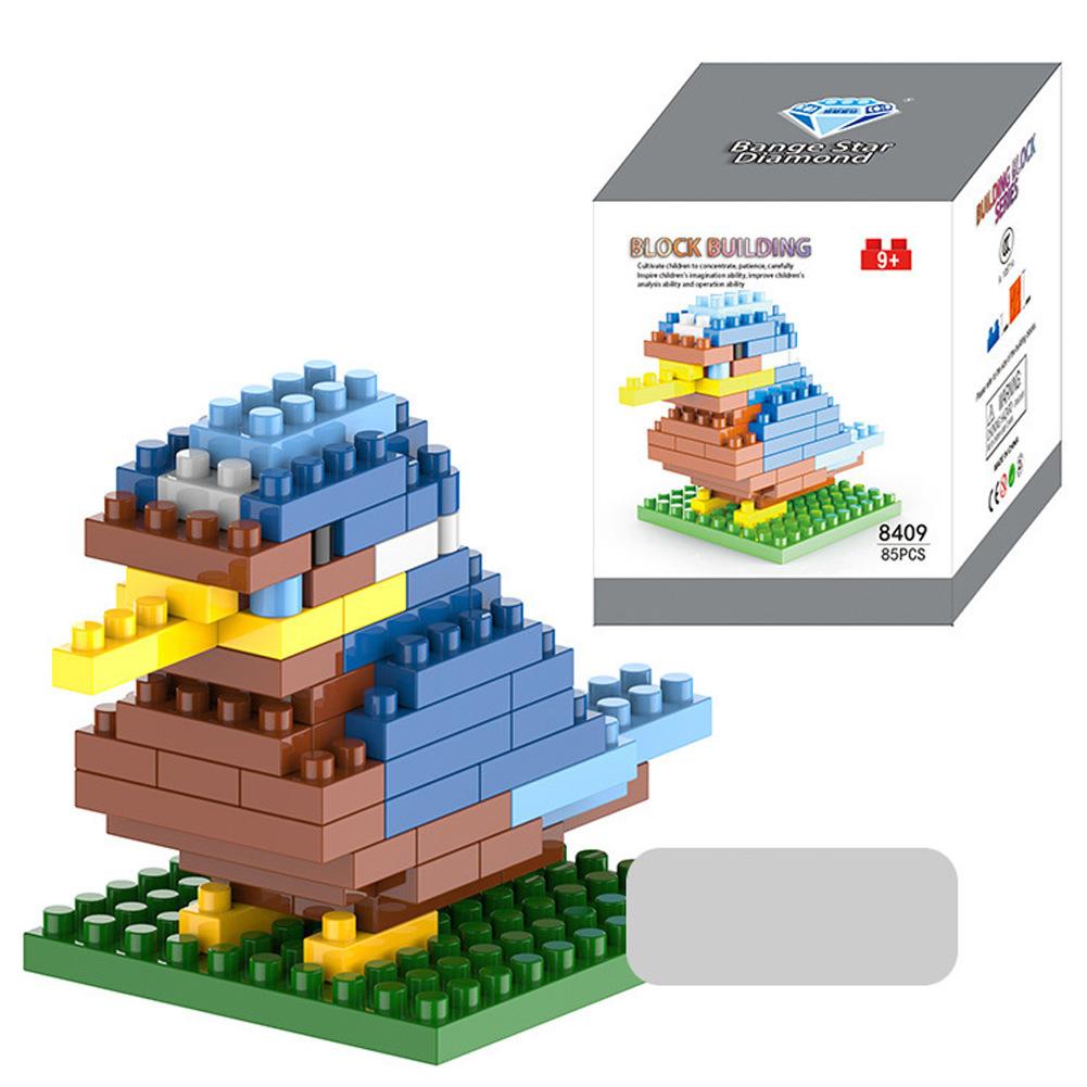 Mini Cartoon Building Blocks Cute Shape DIY Puzzle Toy with Bright Color for Kids