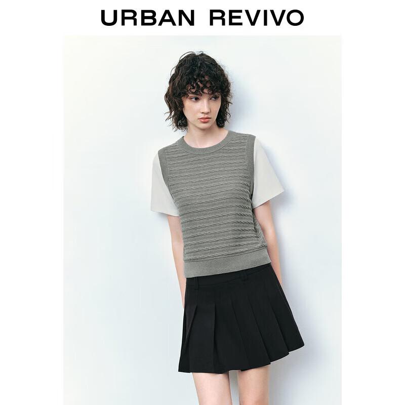 

UR Women s Fall 2024 Colorblock Faux-Layer Knit Top S