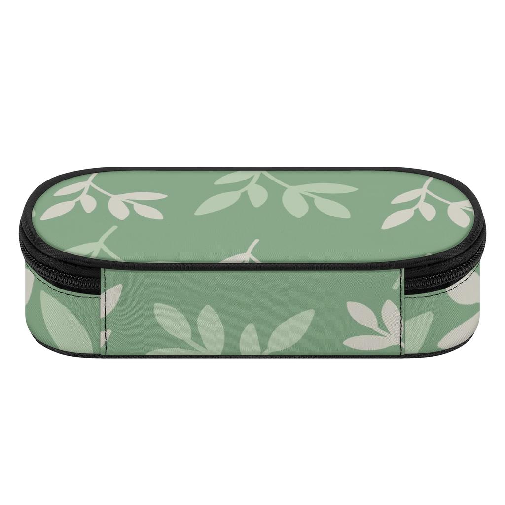 Pencil Case Organized Storage Strong Polyester Fabric Secure Zipper with Main Compartment Mesh Pocket and Pen Slots for Students