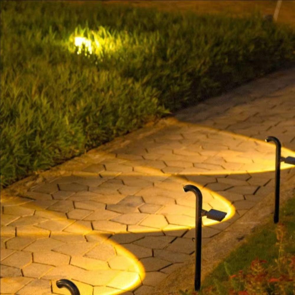 Waterproof Solar Power Solar Pathway Lights Warm White Light Garden Stake Lights  Walkway Lighting