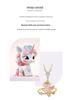 Tichia Original Rainbow Unicorn S925 Sterling Silver Enamel Necklace for Women - Sweet and Exquisite Clavicle Chain.