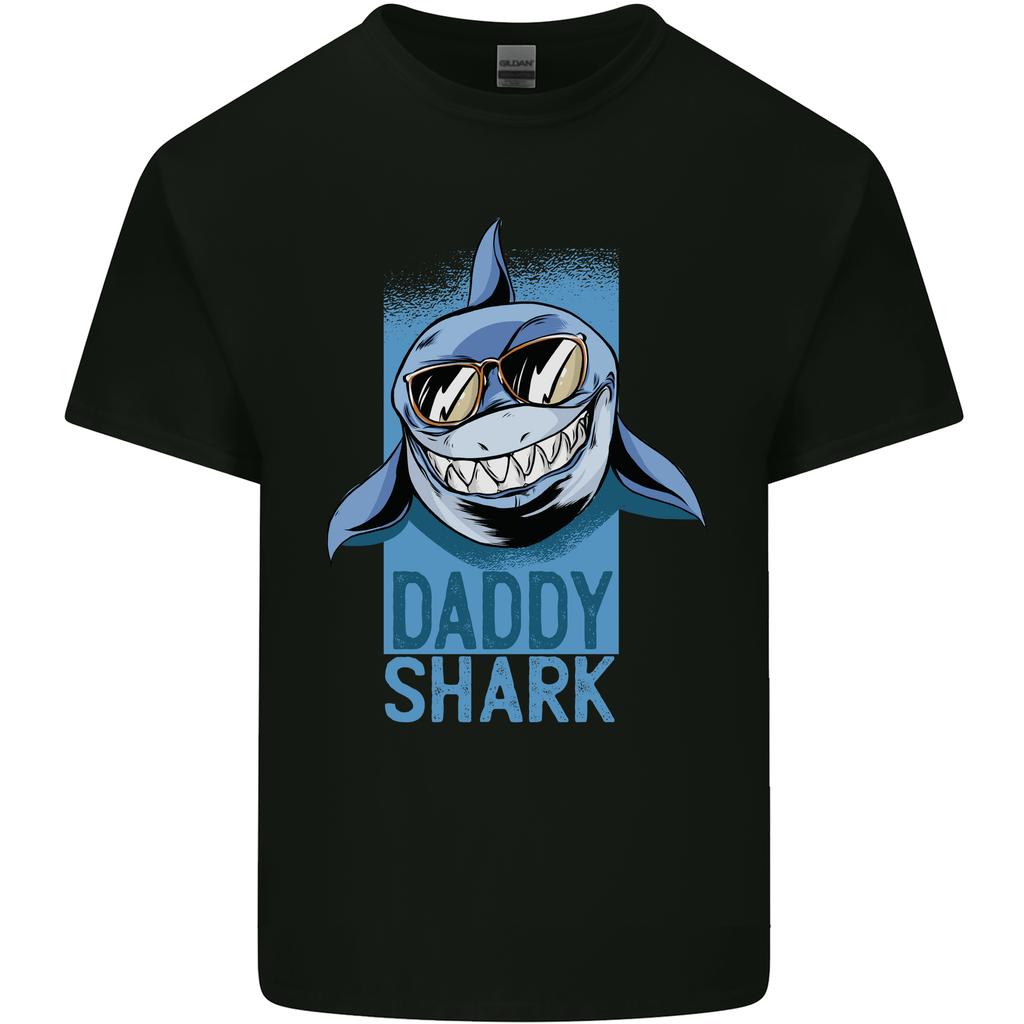 Daddy Shark Funny Fathers Day Unisexs Light Cotton TShirt