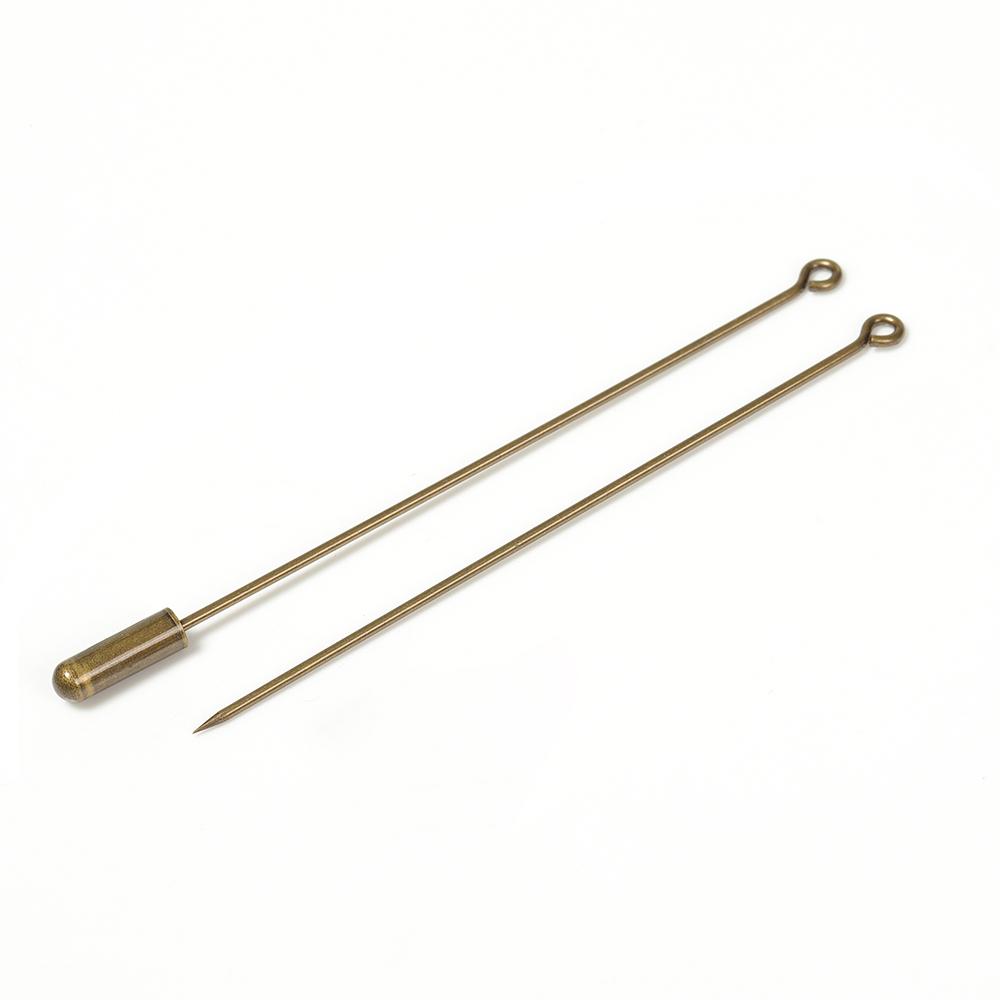 20pcs DIY Brooch Pin Base 50/70mm Long Brooch Pin Settings Loop Eye Brooch Safety Stopper Jewelry Making Components Wholesale