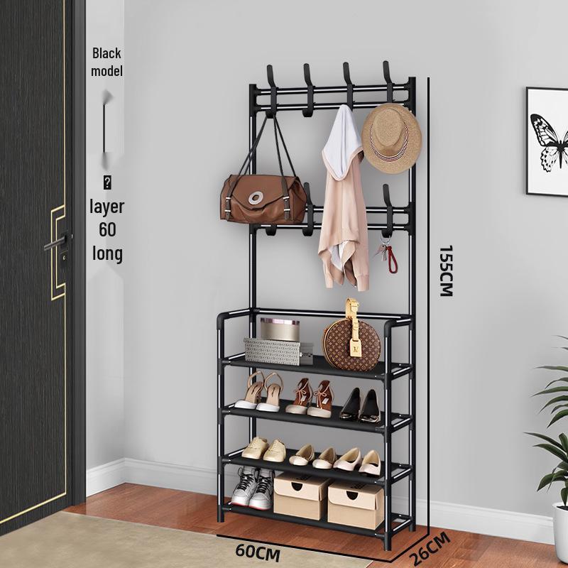 Moderner multifunktionaler Metall-Schuh- und Garderobenständer: Stand-Aufbewahrung, schlicht, minimalistisch für Schuhe und Kleidung