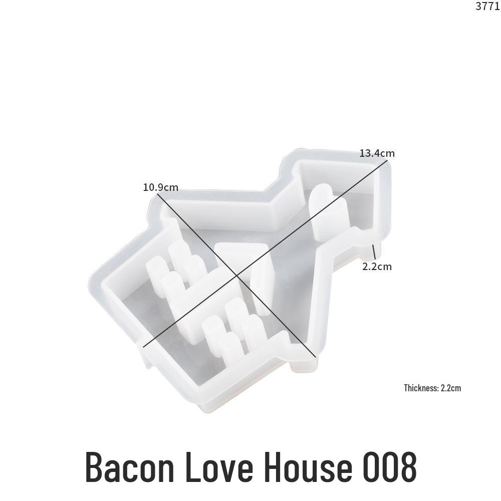 Heart and House Silicone Mold for DIY Epoxy and Aroma Candles