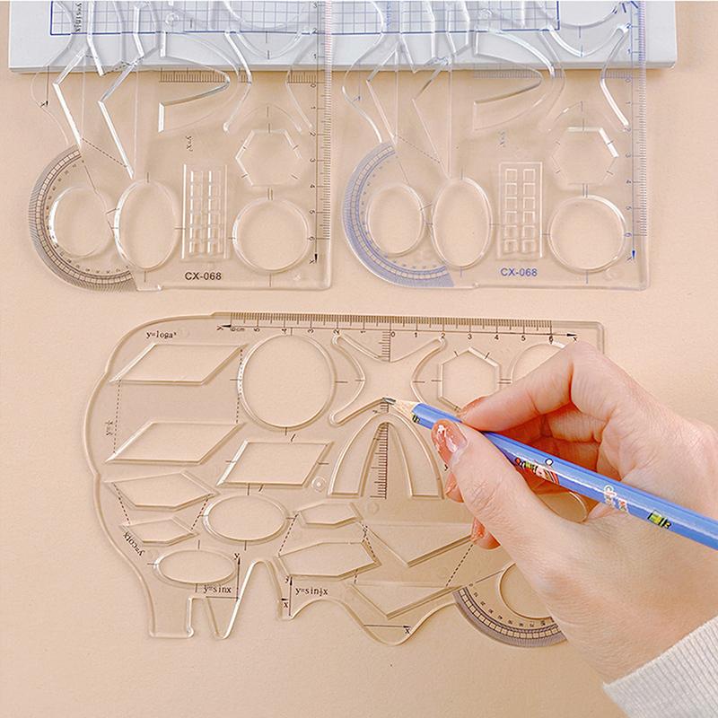 Úhel geometrická šablona výkresu Circle Maker kreslení pravítko Multifunkční