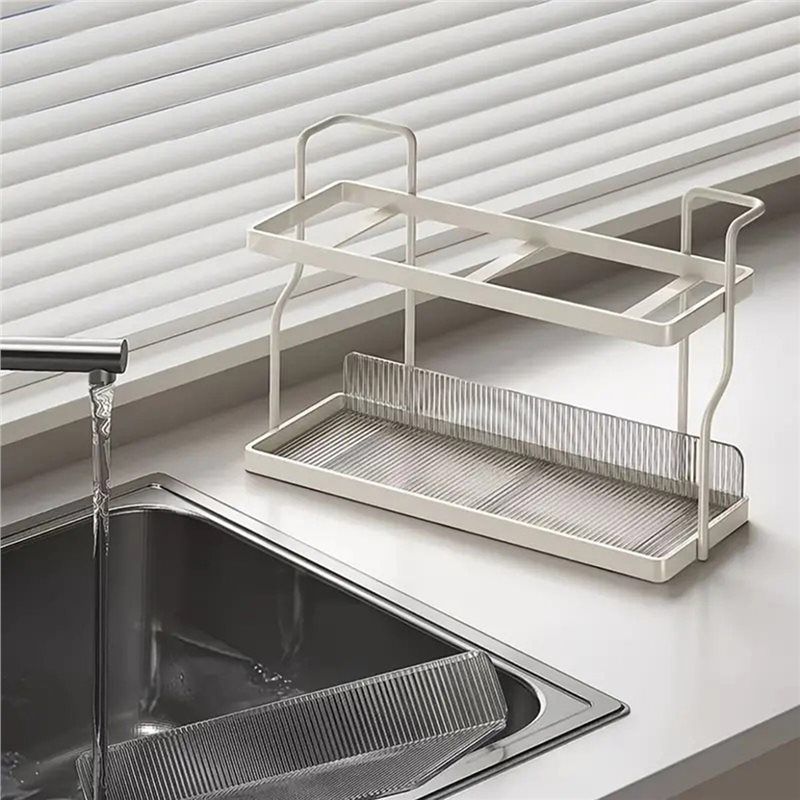 Good-Kitchen Organizers For Condiments& Herbs 2-Layer Countertop Spice Rack Storage Rack Home Essential Accessories