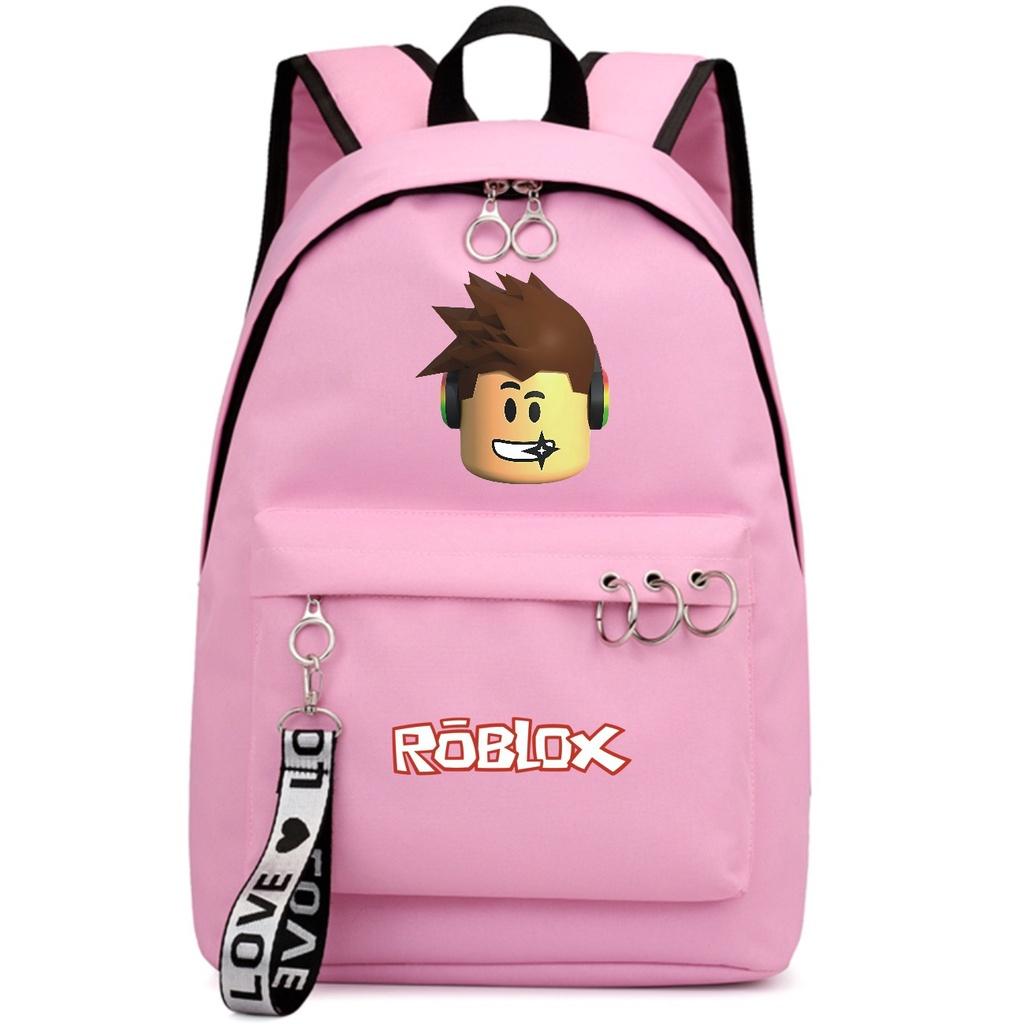 Fashionable Roblox Backpack For Students With Firm Canvas Cloth And Smooth Zipper